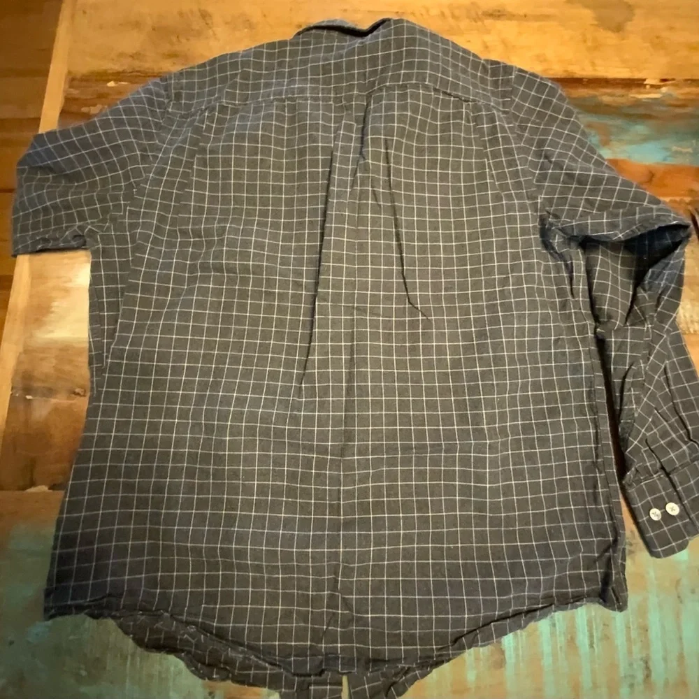 Banana Republic Men's Gray Plaid Shirt